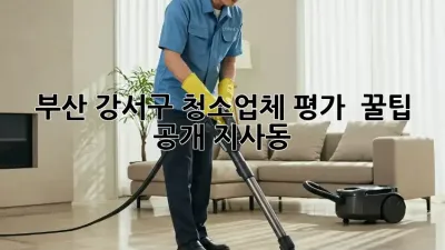 부산 강서구 청소업체 평가 💯 꿀팁 공개! #지사동